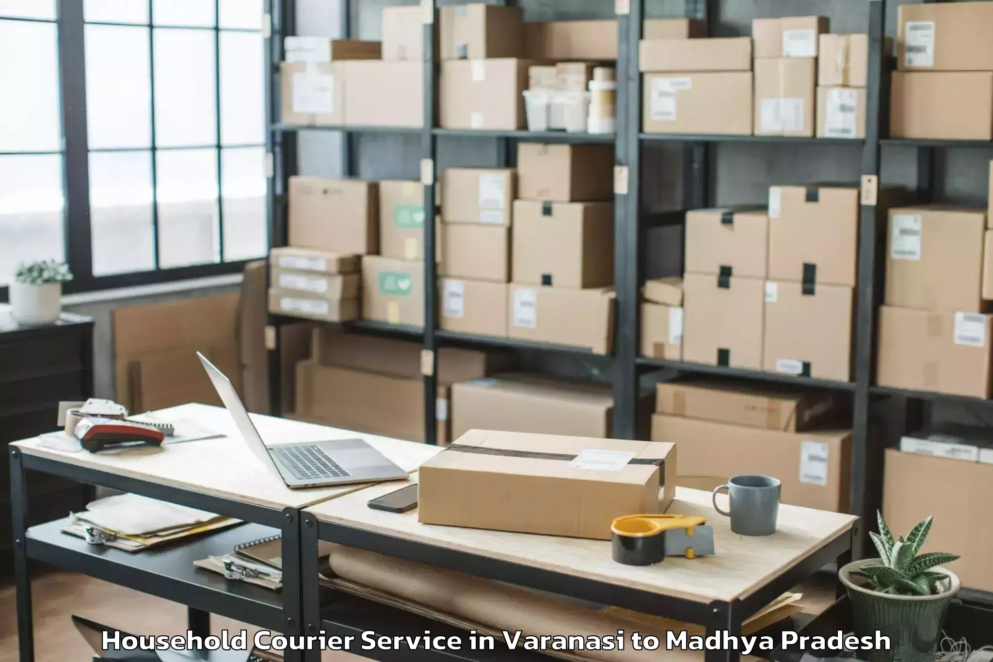 Professional Varanasi to Narsinghpur Household Courier